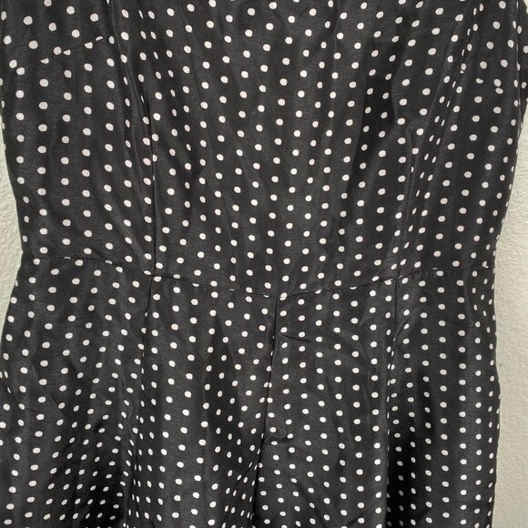 NWT Dress Barn Collection Women's Dress Black Size 16 Polka Dot Retro Holiday - Picture 9 of 15